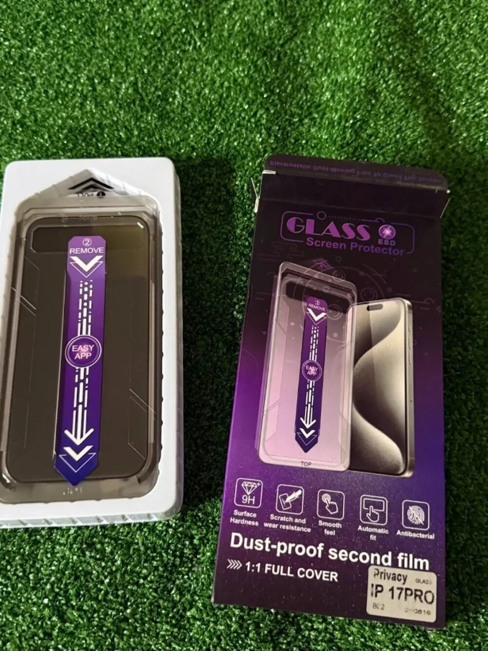 Chrysha iPhone 17 Pro Privacy Screen Protector 9H Tempered Glass 2-Pack NEW